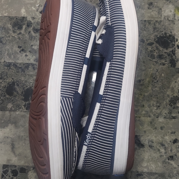 Keds Striped Slip On Shoes Sz 8 Womens Blue White Tie Toe Loafers WF57144. - Picture 8 of 8